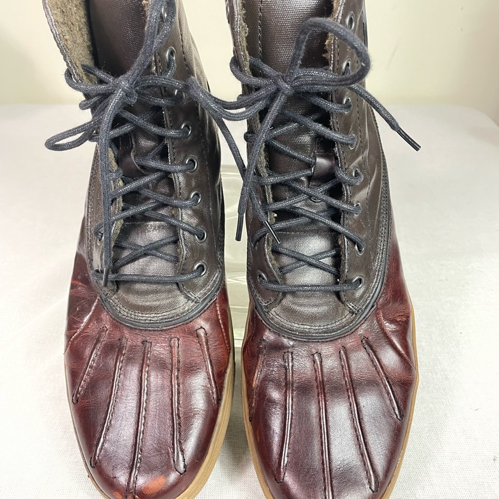 Kenneth Cole Reaction Leather Lace Up Boots “Have a Vision” Size 13